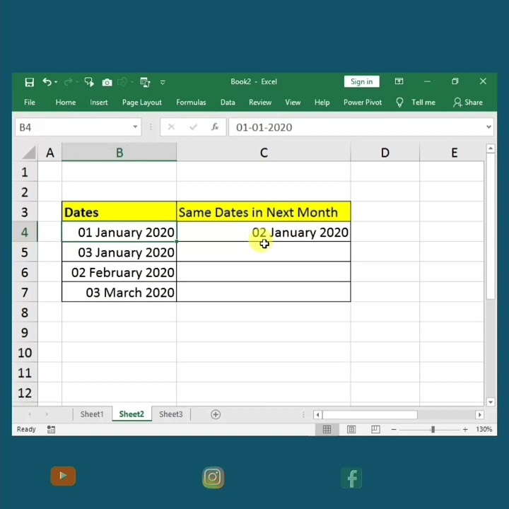 #shorts Excel EDATE Formula | Deepak EduWorld - YouTube