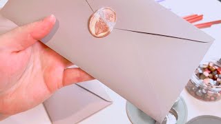 [ASMR]청첩장 2탄 실링왁스:) Sealing wedding invitation cards.