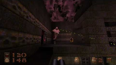 Quake hard difficulty episode 3 level 2/6 all secrets 100% kills