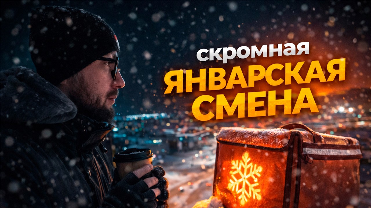 Работа курьером в январе: самая скромная смена // Яндекс Доставка //ДОСТАВЯЛЫЙ