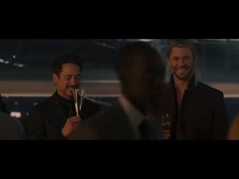 Avengers Party - War Machine telling joke - Stan Lee scene  -  Avengers - Age of Ultron (2015)