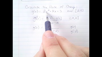 Rate of Change of g(x) over  [2,0]