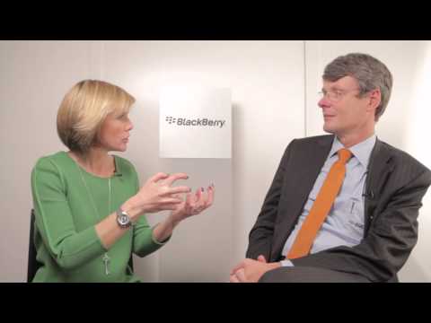 BlackBerry CEO Thorsten Heins interviews at Hub Culture Davos during WEF 2013