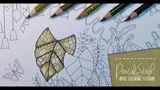 Coloring a Realistic Leaf Texture using Colored Pencils -- A PENCILSTASH TUTORIAL