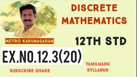 12th Std Maths Ex.12.3(20) Which one is not true (1) Negation of negation statement is statement