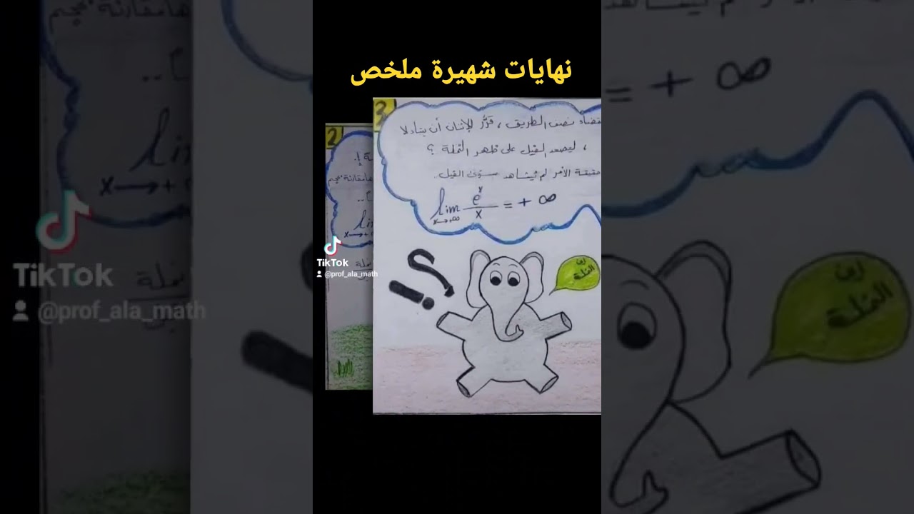 نهايات شهيرة أسية و دالة خطية ملخص شامل 🦁🦁🦁♥️♥️🌹