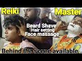 Complementary head massage with beard shave, face massage and neck cracking by Reiki master.