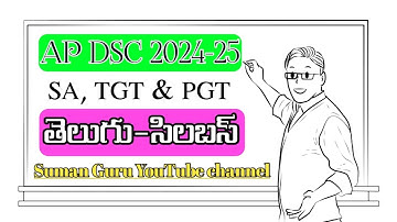 AP MEGA DSC 2024 Telugu syllabus for SA, PGT and TGT