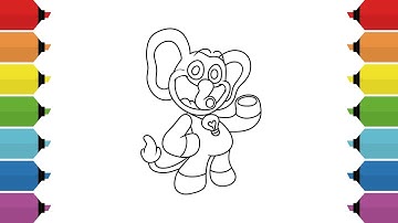 Smiling Critters Bubba Bubbaphant Coloring Pages | Coloring Poppy Playtime Chapter 3 | NCS Music