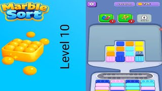 Marble sort level 10 Solution and guidance for gameplay