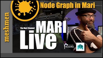 LIVE : Mari node based texturing metal mask and dirt layer  | ( EPISODE 8)