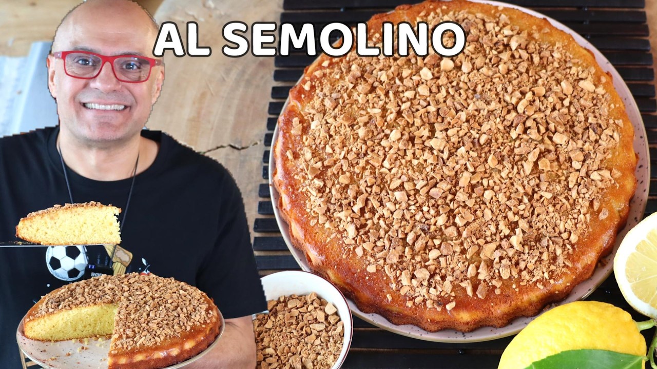NON E' MIGLIACCIO ma TORTA di SEMOLINO al LIMONE  torta di semolino sciroppata  Basbousa