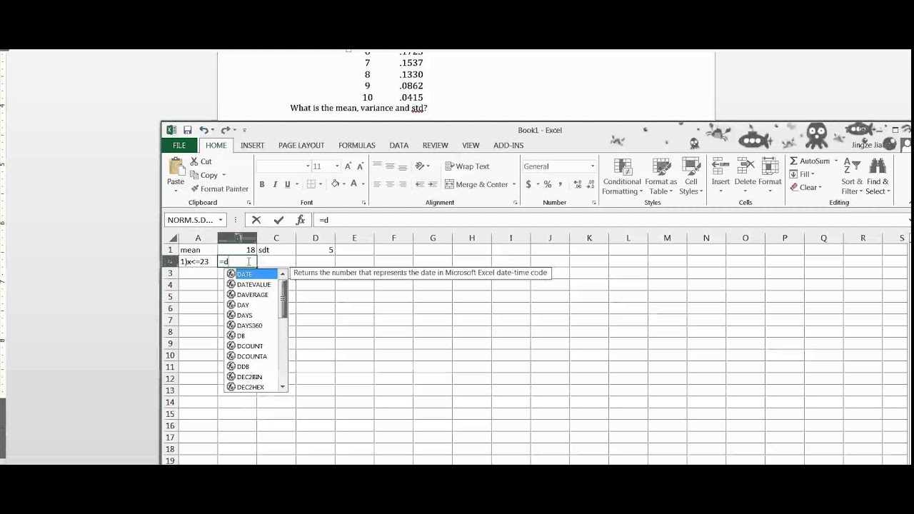 How To Use Excel To Calculate Probability For General -5638
