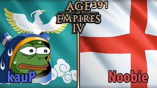 Burgverteidigung - kauP (ZhuXi) vs Noobie (Engländer) - Age of Empires 4 - Cast 391