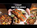 3 easy onepan meals mediterranean chicken kofta  potato lemon dijon salmon