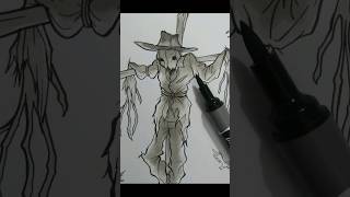 Me Playing With My Christmas Present! :) #Drawing #Marker #Scarecrow #Horror #Tonycrynight