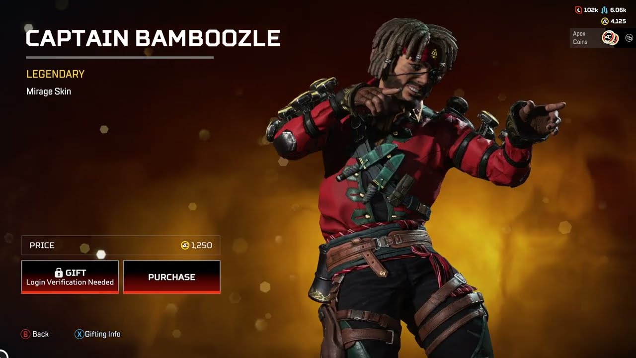 Legendary Skin for Mirage (Captain Bamboozle), S18 Monthly Update. [Apex Legends -Highlight- Aug.23]