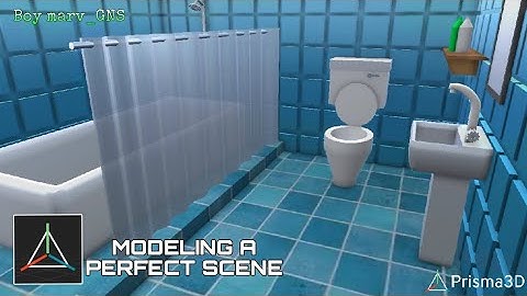How to model a perfect scene or background in Prisma 3d | Bathroom (Time-lapse)