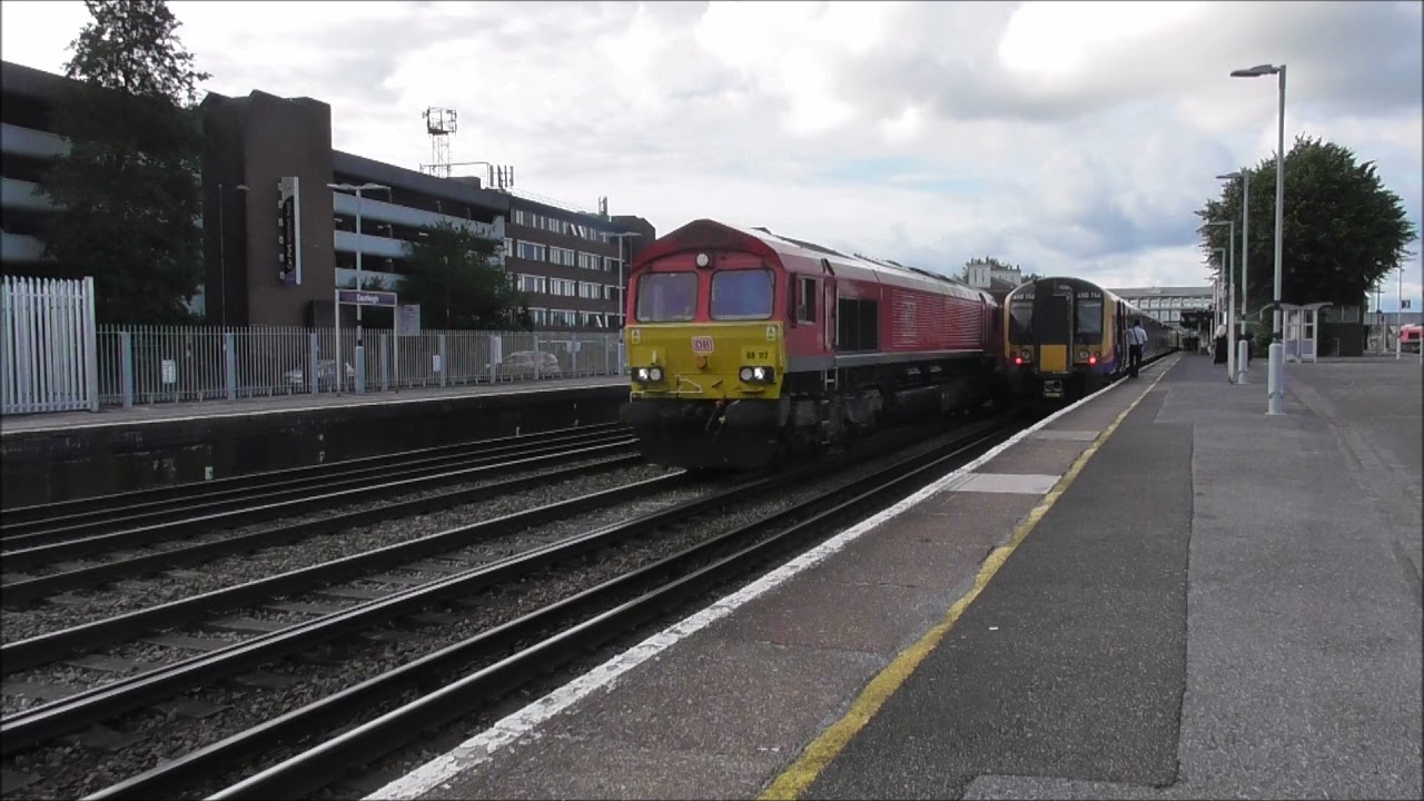 DB Cargo 66117 At Eastleigh Working 4O42 Didcot To Southampton.
