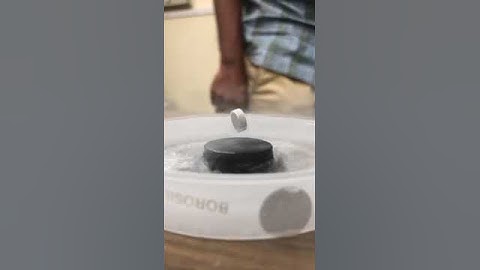 Levitation experiment 🧫🤩. #maglev #superconductivity