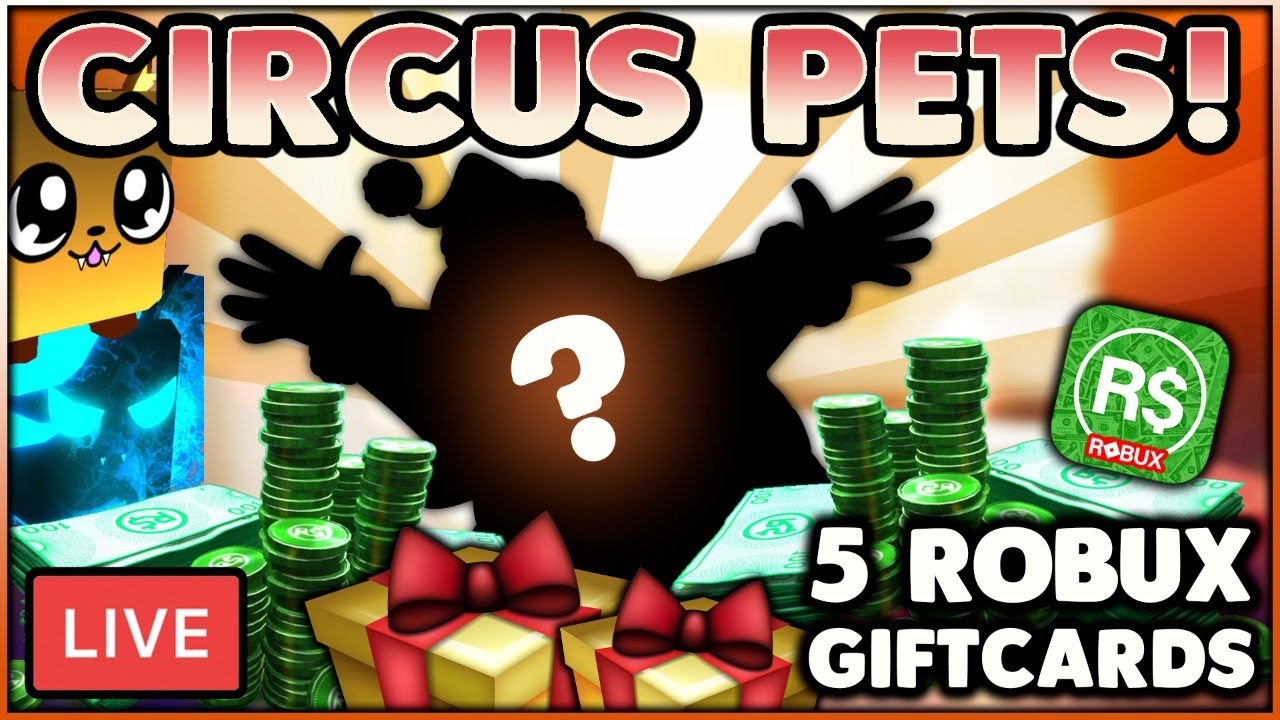 Bubblegum Simulator 100 Circus Pets 5 Robux Gift Cards Toy Codes Youtube - 500 robux zen boost