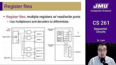JMU CS261 18 Sequential Circuits Part 04 - Register Files
