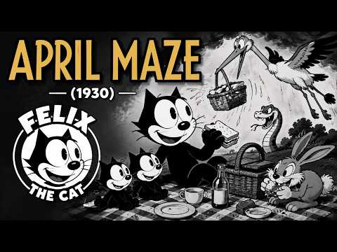 April Maze (1930) | Felix the Cat Classic Cartoon | Public Domain