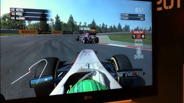 F1 2011 gameplay footage from Gamescom with pit stop