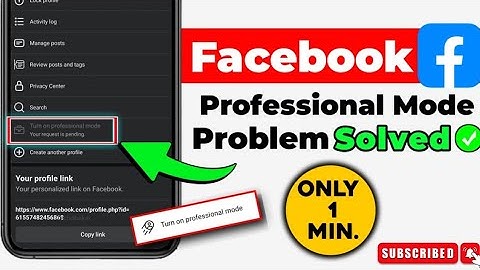 How to Fix Facebook Professional Mode Request is Pending Problem #Technoshubham