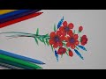 स्केच पेन से बहुत सुंदर फूल बनाएं.Draw beautiful flowers with sketch pen.