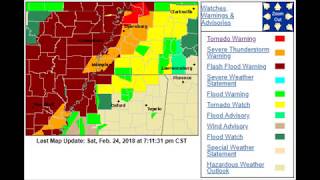 (MUST WATCH!) PDS Tornado Warning in Tennessee - 02/24/18