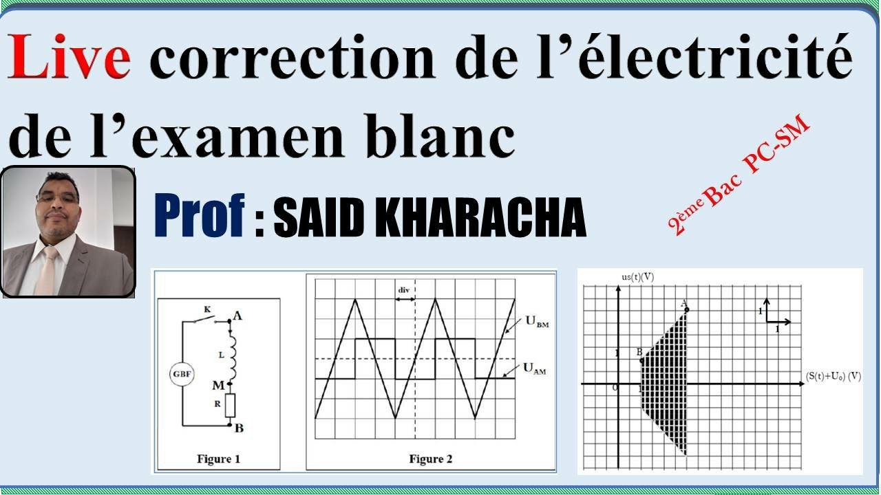 Live correction de l'électricité de l'examen blanc