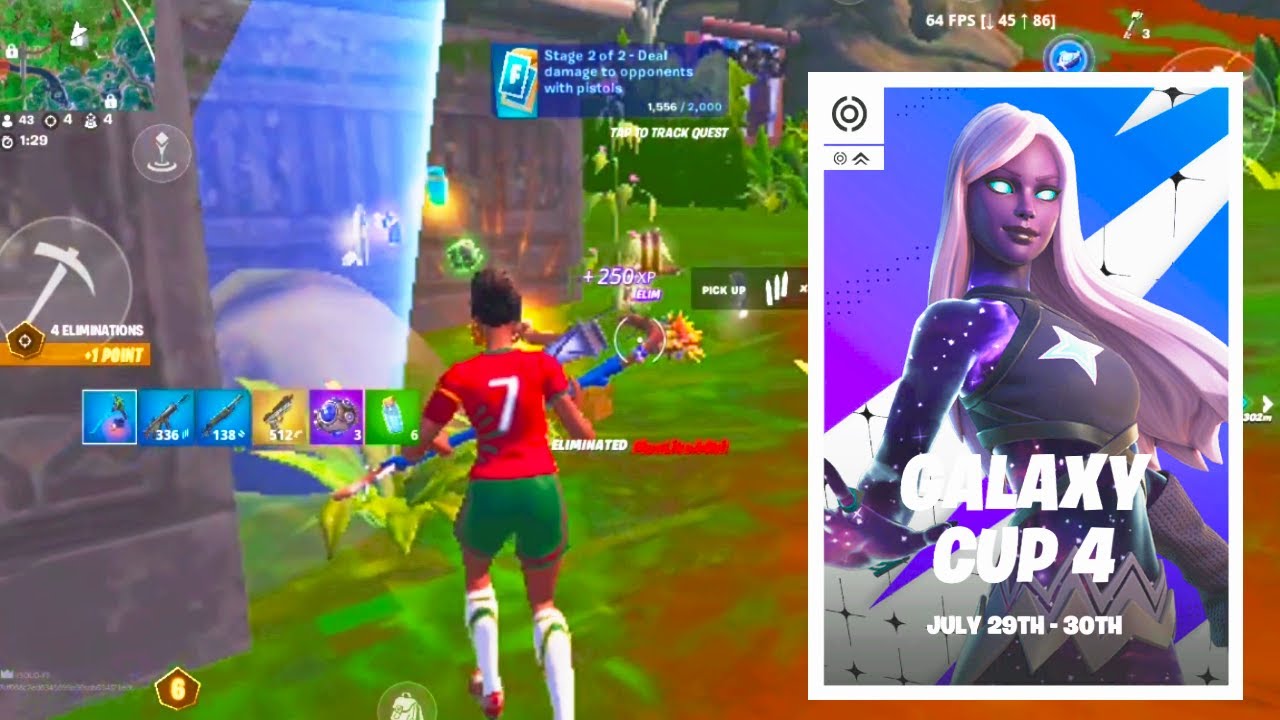 GALAXY CUP 4 ON Fortnite Mobile Android  120FPS