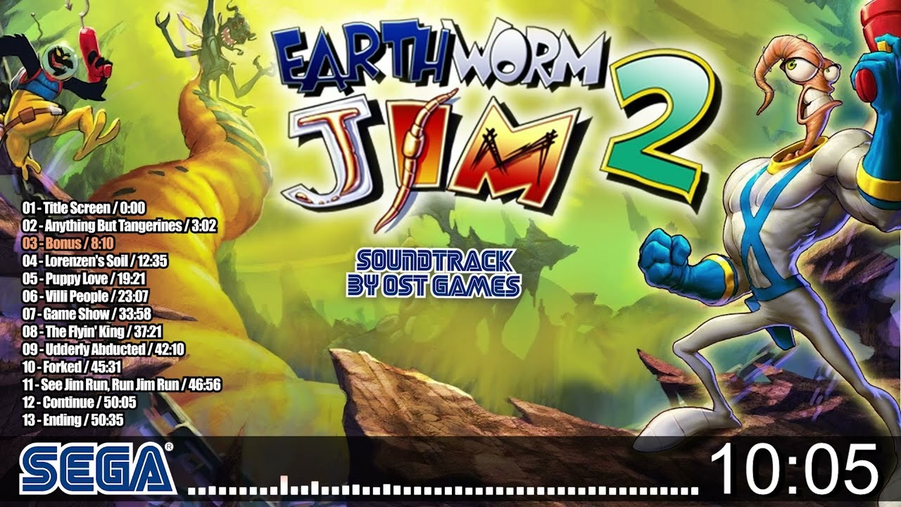 Earthworm Jim 2 OST | 1995 | SEGA GENESIS / SEGA MEGA DRIVE