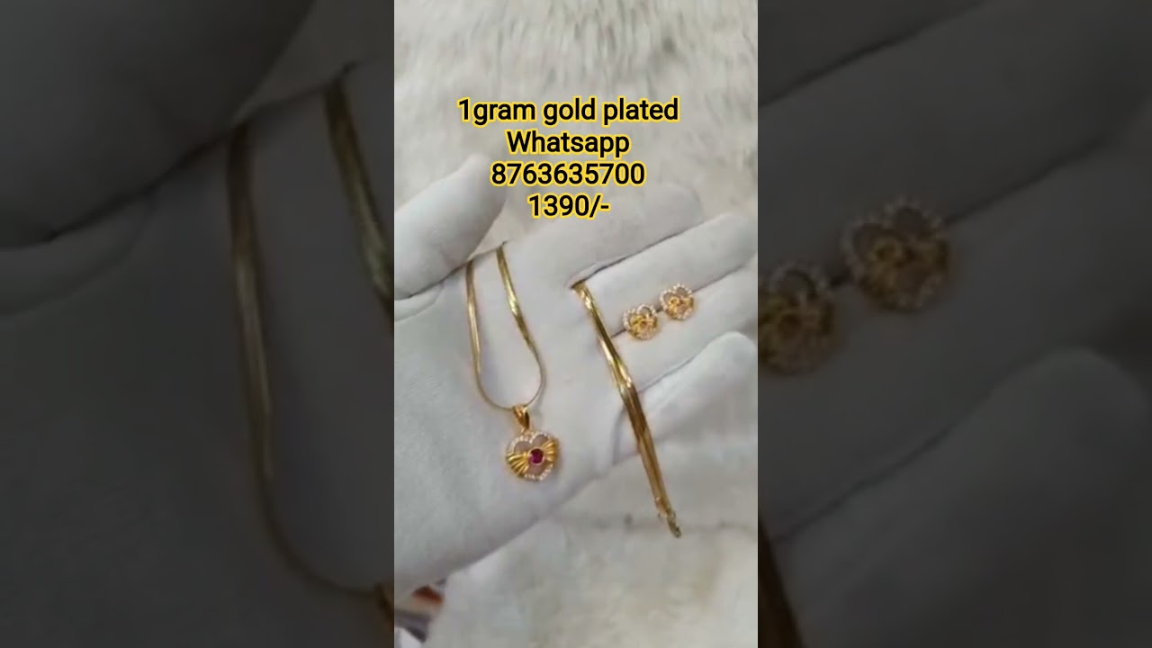 1gram gold plated chain pendent collection 