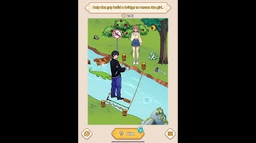 [Brain Puzzle Game] Tricky Quest Level 110- Help the guy build a bridge to rescue the girl
