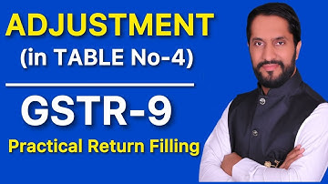 Adjustment in Table -4 in GSTR-9 | GSTR-9 Return Filling | GSTR-9 Table No-4 Adjustment| KSR Academy