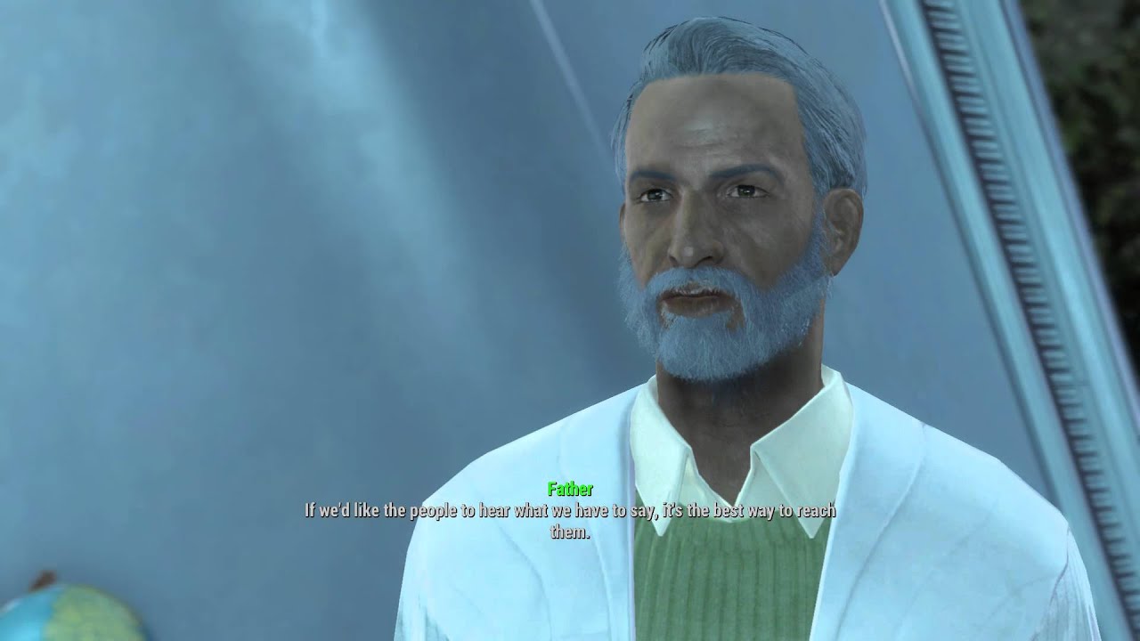 Fallout 4 - Powering Up: Father "Fresh Air" Dialogue Tree Head To Diamond City Chat Sequence PS4