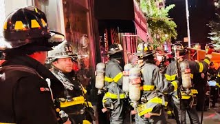 FDNY BOX 0324 ~ FDNY BATTLING A 2ND ALARM FIRE IN MULTIPLE DWELLING ON SULLIVAN STREET IN MANHATTAN.