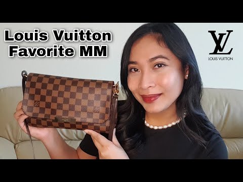 LOUIS VUITTON FAVORITE MM REVIEW, What's in my bag, strap options &  modeling shots!