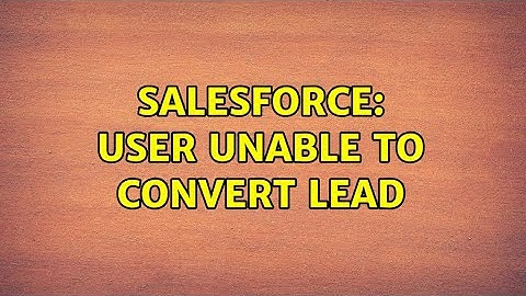 Salesforce: User unable to convert lead