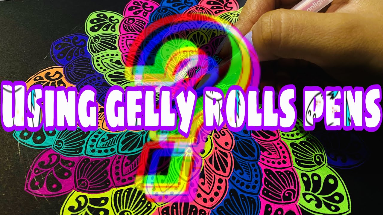 Mandala Art using Gelly Rolls Pens Gelly rolls pens review YouTube