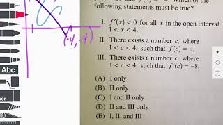 Question 46 Calculus CLEP study guide 2018