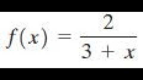 Find the inverse of f(x) = 2/(3+x) and check it