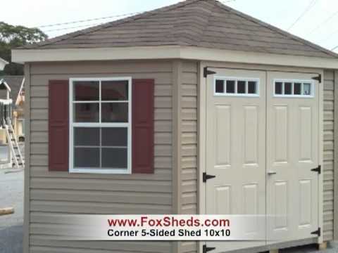 Corner Shed, 5-Sided Shed 10x10 from Fox's Country Sheds ...