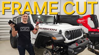 CUTTING The FRAME On My New 2024 Jeep Wrangler Rubicon JL Frame Bracket REMOVAL