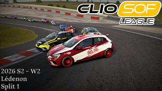 Clio Cup SoF League | 2 сезон 2026 - 2 неделя | Леденон | 1 сплит