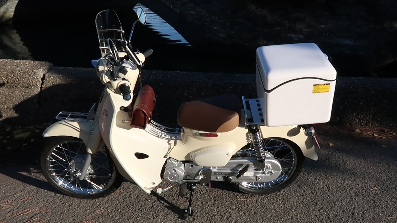 ホンダ　スーパーカブ110 ベージュ　低走行　リアボックス　動画あり　大阪 ホンダ スーパーカブ110 2022年モデル リアボックス センター