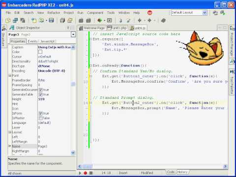ExtJS with RadPHP