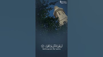 ﴿إِنَّما أَمرُهُ إِذا أَرادَ شَيئًا أَن يَقولَ لَهُ كُن فَيَكونُ﴾ | #سورة_يس